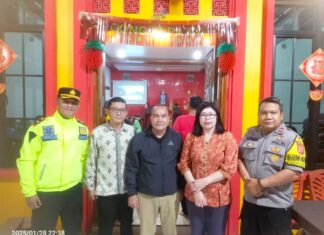 Kapolsek Kemang Pimpin Langsung Pengamanan Ibadah Perayaan Hari Raya Imlek 2576