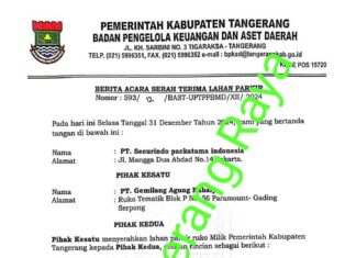 Di Duga Pemkab Tangerang Menyalahi Aturan Diruko 1A Paramount, Gading Serpong Ilegal