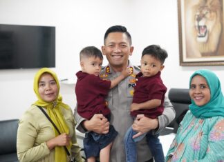 Kapolres Bogor Menerima Silaturahmi Dari Keluarga Bayi Yang Tertukar
