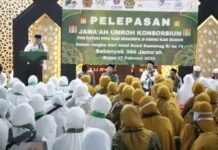 Pj. Bupati Bogor Lepas Jamaah Umroh Konsorsium FKS Patuh Jabar