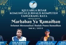Ketua dan Anggota Komunitas Jurnalis Kompeten Tangerang Raya, Ucapkan Selamat Menjalankan Ibadah Puasa