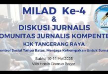 KJK Tangerang Raya Akan Gelar Milad Ke-4 dan Diskusi Jurnalis di Bogor