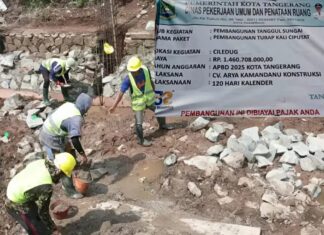 Rumor Puluhan Pekerja Keluhkan Pembayaran Gaji di Proyek Pembangunan Turap Kali Ciputat Ternyata Tidak Benar Adanya