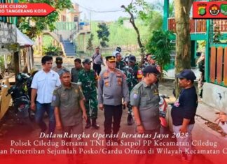 Operasi Gabungan Tertibkan Posko Ormas Tak Berizin di Ciledug