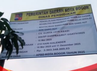 Diduga Adanya Praktik Kotor Jual Beli Bendera Pada Proyek Revitalisasi SDN Gang Aut Dipertanyakan