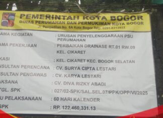 Proyek Perbaikan Drainase di Kelurahan Cikaret Masuki Tahap Finishing