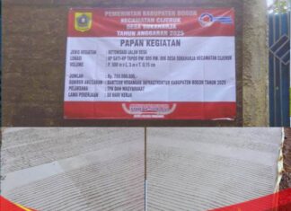 Warga dan Pemdes Sukaharja Kompak Sukseskan Pembangunan Jalan Desa