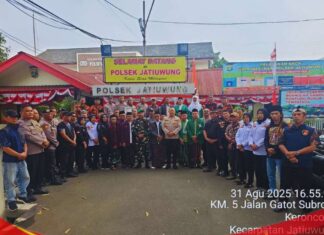 Wujudkan Wilayah Kondusif, Polsek Jatiuwung Bersama MUI dan Ormas Gelar Deklarasi Damai