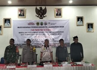 Sinergitas TNI–Polri Hadiri Musrenbang RKPDes Desa Kalongliud Tahun Anggaran 2026