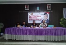 Giat Penyerapan Aspirasi Masyarakat, Maria Teresa : Kami Focus Di Bidang Pendidikan, Infrastruktur Dan Drainase