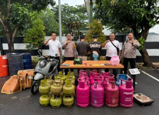 Polsek Pinang Ungkap Kasus Oplosan Gas LPG, Puluhan Tabung dan Alat Bukti Diamankan