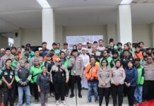 Polres Metro Tangerang Kota Gelar Doa Kebangsaan Bersama Driver Ojol