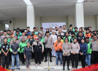 Polres Metro Tangerang Kota Gelar Doa Kebangsaan Bersama Driver Ojol