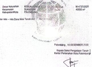 Proses penerbitan sertifikat No. 4737 sebaiknya menjadi fokus penyidikan Polda Sumsel dalam perkara dugaan korupsi pengadaan tanah rencana kolam retensi Simpang Bandara.