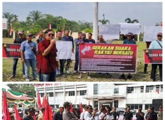 Gabungan Aktivis Ormas Muara Enim Bersatu Gruduk Kantor Bupati