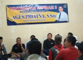 Serap Aspirasi Warga Desa Gerba, Agus Priatna DPRD Ciamis Fokus Pendidikan dan Kesehatan