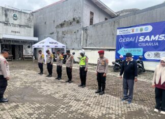 Pos Pam Cisarua Polres Bogor Gelar Apel Kesiapsiagaan Operasi Lilin Lodaya 2025 Sesuai Arahan Kapolres Bogor