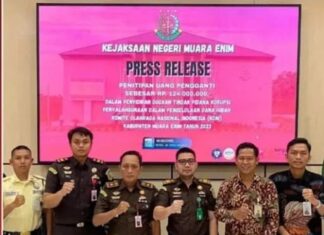 Saksi Titipkan Rp124 Juta Uang Pengganti ke Kejari Muara Enim, Dugaan Korupsi Dana Hibah KONI Rp8,5 Miliar Menguat