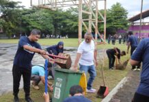 Kompak dan Sehat, ASN Ciamis Gelar Senam dan Bersih-Bersih Bersama di Taman Lokasana