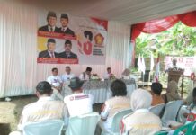 Harlah ke-18 Gerindra, DPC Gerindra Ciamis Letakkan Batu Pertama Pembangunan Rumah Juang