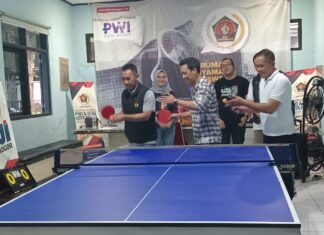 Pertama Kali Digelar, PWI Kota Bogor Meriahkan HPN 2026 dengan Turnamen Tenis Meja