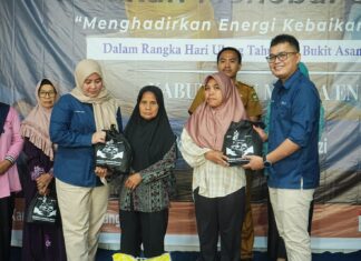 Sambut HUT ke-45, PTBA Kolaborasikan Bantuan Pangan dan Edukasi Gizi Pola Makan Sehat