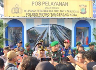 Kapolres Metro Tangerang Kota Pantau Arus Mudik di Rest Area KM 13,5, Lalu Lintas Masih Landai