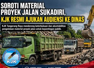 KJK Soroti Pengelolaan Material Proyek Jalan Sukadiri–Jati Gintung, Ajukan Audiensi ke Dinas