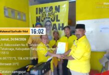 Pendaftaran Ketua PK Golkar Teluk Naga Ditutup, Julianto Jadi Calon Tunggal