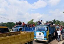 Ribuan Warga Tambang Bogor Barat Geruduk Kantor Bupati Bogor : Jangan Omon – Omon Segera Realisasikan Jalur Tambang