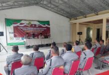 Satpol PP Tajurhalang Gelar Pembinaan Satlinmas dan Wawasan Kebangsaan di Desa Kalisuren