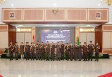 Wakajati Sumsel Pimpin Pelantikan dan Pengambilan Sumpah Jabatan Pejabat Eselon III dan IV