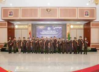 Wakajati Sumsel Pimpin Pelantikan dan Pengambilan Sumpah Jabatan Pejabat Eselon III dan IV