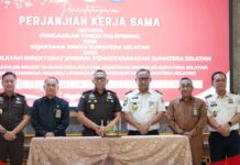 Kejati Sumsel, Pengadilan Tinggi Palembang, dan Ditjen Pemasyarakatan Teken MoU Persidangan Elektronik