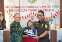 Kajati Sumsel Berkunjung ke Gubernur,Ketua DPRD dan Ketua Pengadilan Tinggi Palembang