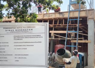 Proyek Ruangan Puskesmas Multiwahana Sako Rp1,4 Milyar Tanpa Dilengkapi K3, BPK Sebaiknya Audit Mutu Beton dan Volume Coran