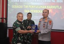 Pasis Dikreg LXVIII Seskoad Sambangi Polres Muara Enim