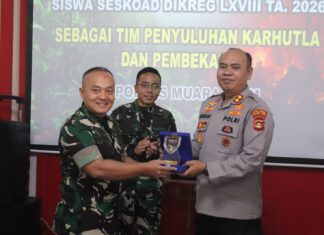 Pasis Dikreg LXVIII Seskoad Sambangi Polres Muara Enim