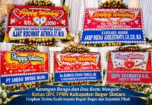 Karangan Bunga dan Doa Restu Mengalir, Kerua DPC FPRN Kabupaten Bogor Sampaikan Terimakasih