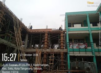 Proyek Pembangunan SDN 02 Serpong Tangsel Disorot, Pekerja Diduga Abaikan Standar K3